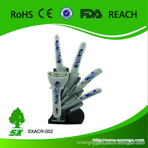 6 Pieces Ceramic Knife Set 2015 new products,3" paring knife,4" utility knife,5" Santoku,6" Chef Knife,new kitchen tools